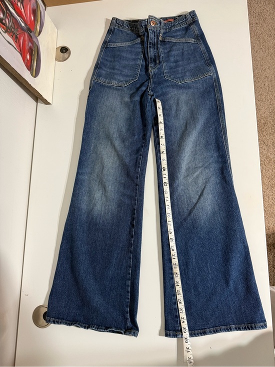 Pilcro Denim - Pilcro The Carpenter Wide-Leg Jeans - Classic Indigo Denim, Size 26